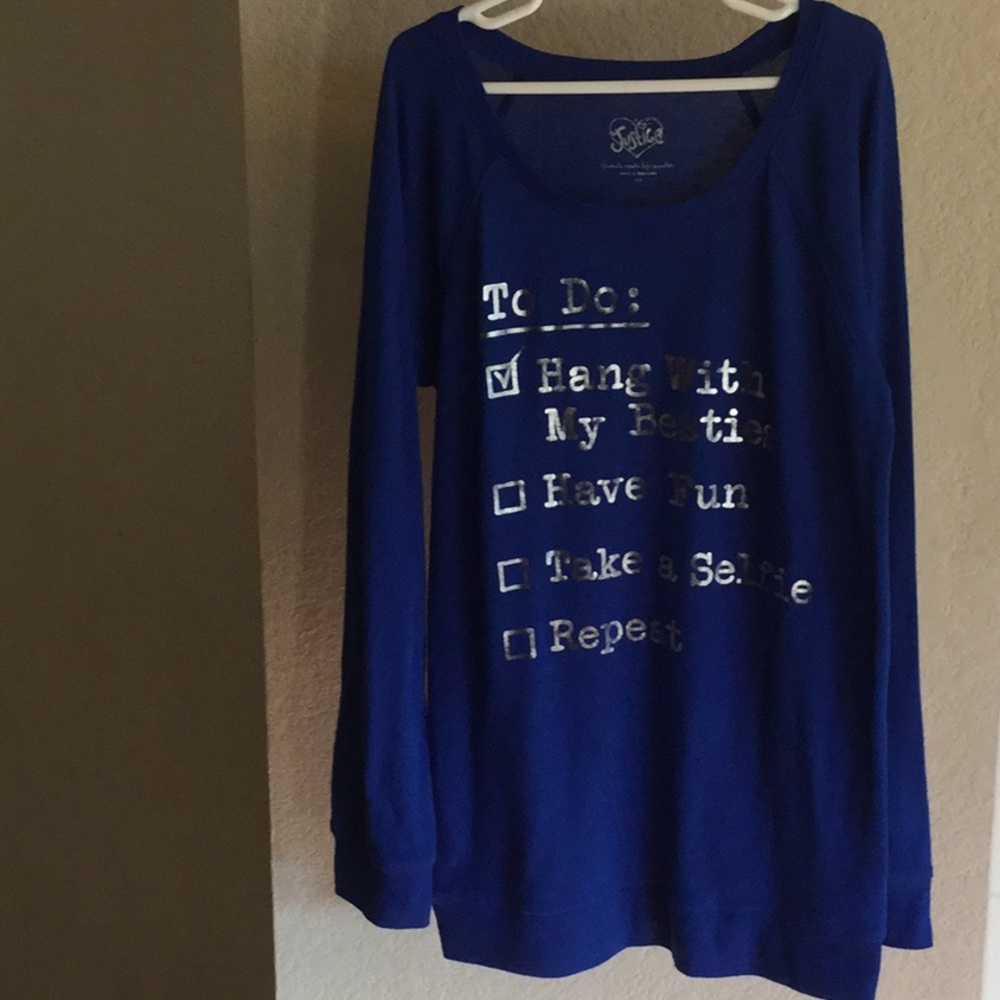 Girls size 14 Justice sweater